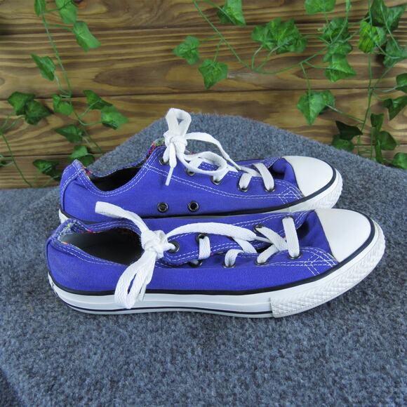 Converse Sneaker All Star Low Top Girl‎ Y3 Medium Athletic Purple Fabric Lace Up - Picture 3 of 6